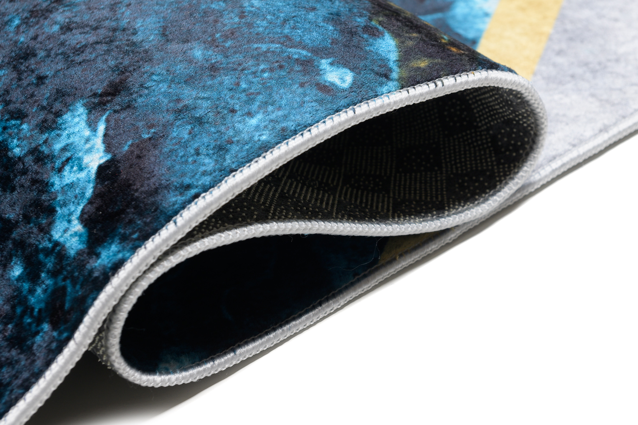 Alfombra Toscana Azul Gris Dorado Mármol
