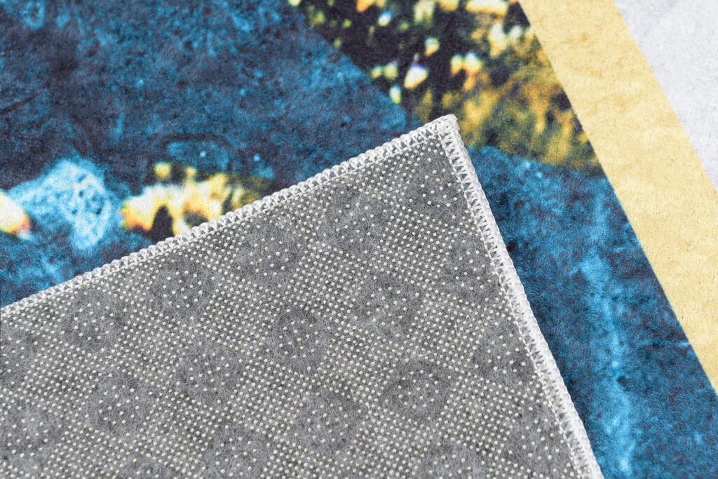 Alfombra Toscana Azul Gris Dorado Mármol