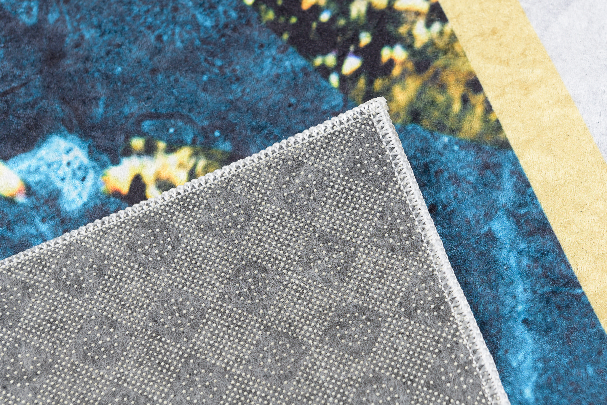 Alfombra Toscana Azul Gris Dorado Mármol