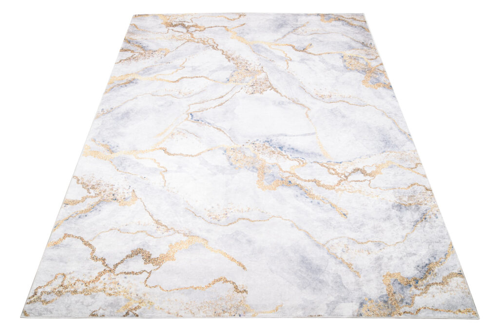Alfombra Toscana Glamour Gris Dorado Mármol