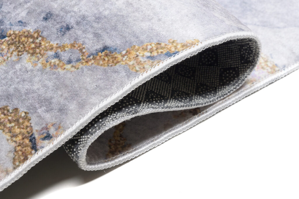 Alfombra Toscana Glamour Gris Dorado Mármol