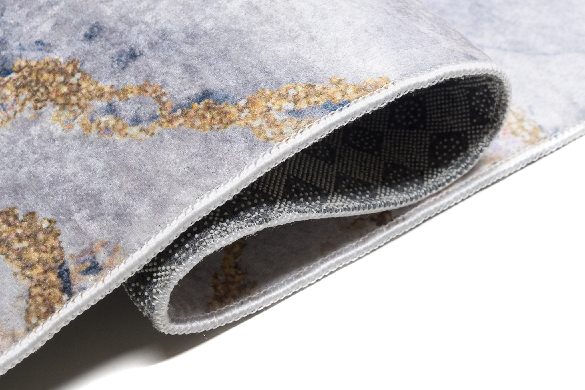 Alfombra Toscana Glamour Gris Dorado Mármol