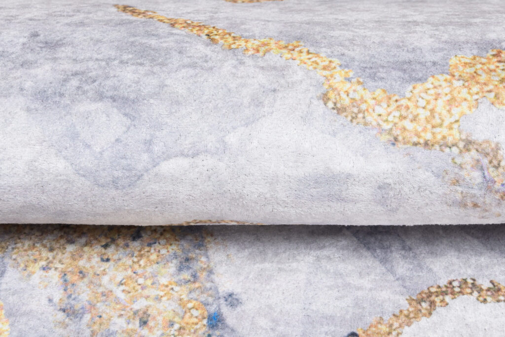 Alfombra Toscana Glamour Gris Dorado Mármol
