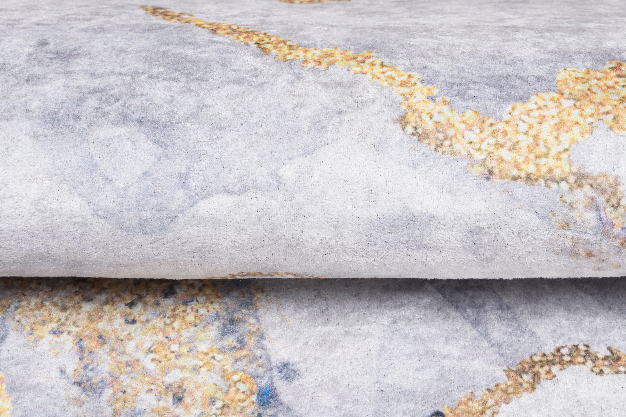 Alfombra Toscana Glamour Gris Dorado Mármol