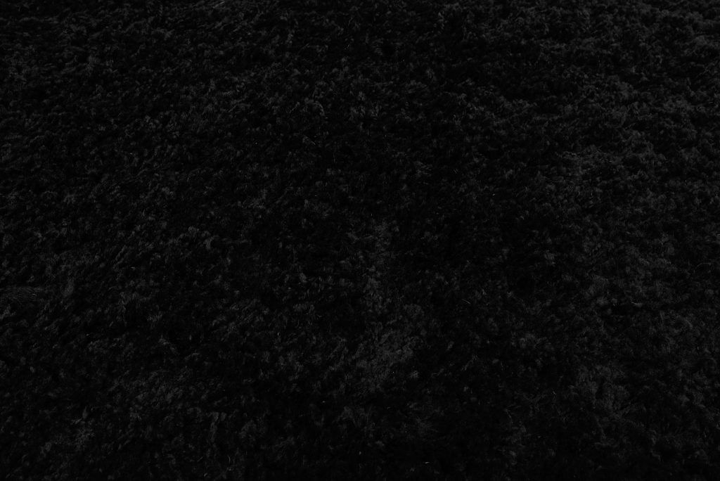 Alfombra Essence Redonda Shaggy Unicolor Negro