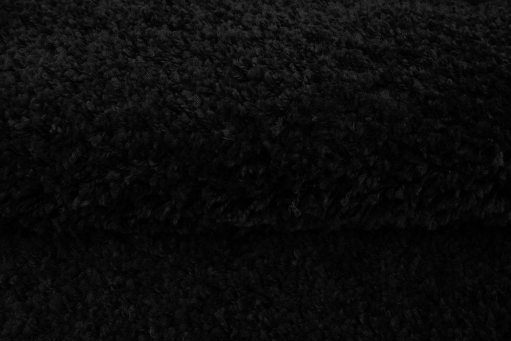 Alfombra Essence Redonda Shaggy Unicolor Negro