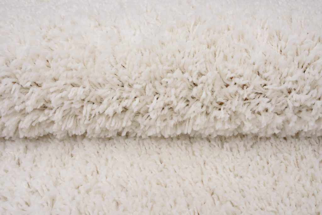 Alfombra Essence Redonda Shaggy Unicolor Crema