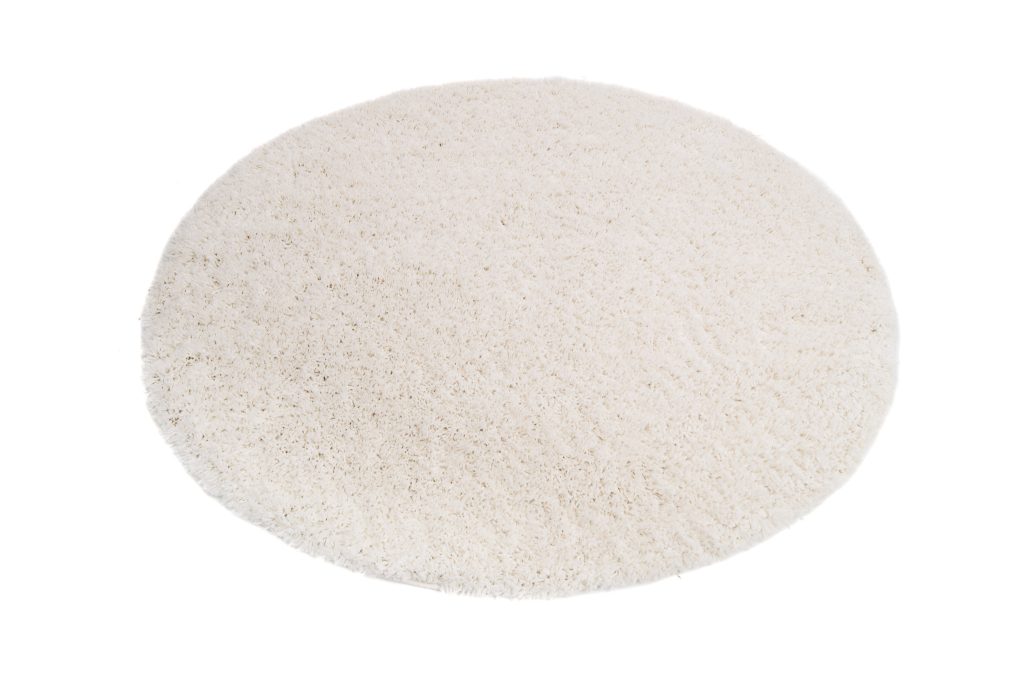 Alfombra Essence Redonda Shaggy Unicolor Crema
