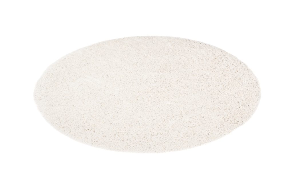 Alfombra Essence Redonda Shaggy Unicolor Crema