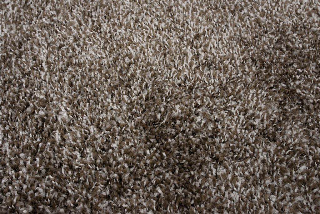 Alfombra Essence Redonda Shaggy Unicolor Taupe Gris Melange