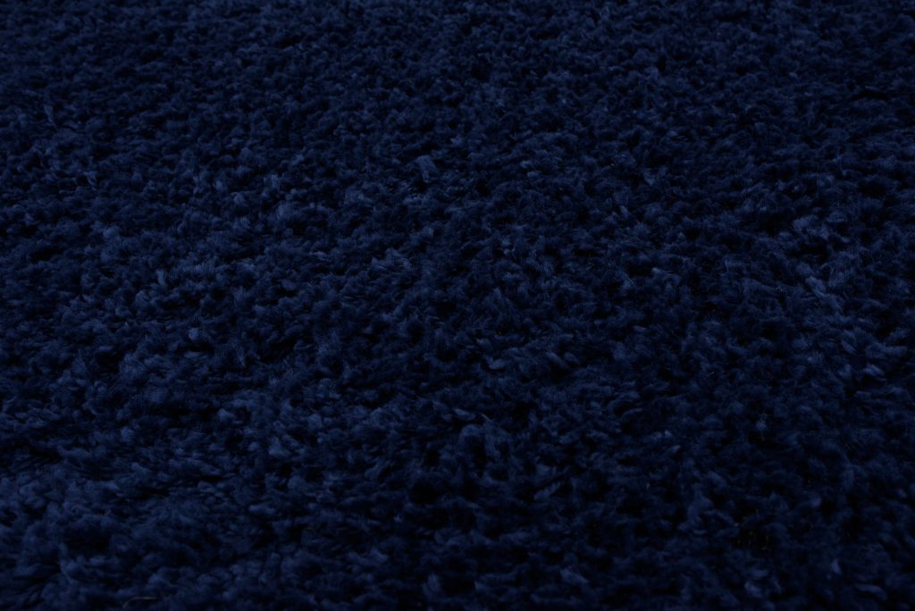 Alfombra Essence Redonda Shaggy Unicolor Azul Marino