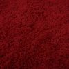 Alfombra Essence Redonda Shaggy Unicolor Rojo