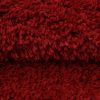 Alfombra Essence Redonda Shaggy Unicolor Rojo