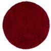 Alfombra Essence Redonda Shaggy Unicolor Rojo