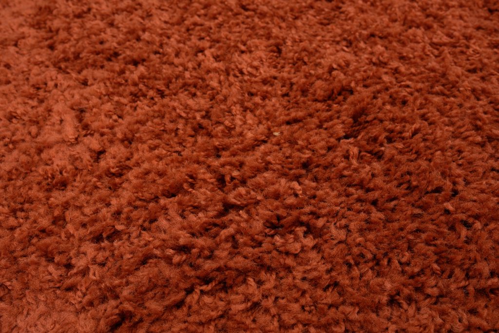 Alfombra Essence Redonda Shaggy Unicolor Terracota
