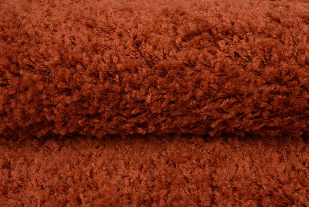 Alfombra Essence Redonda Shaggy Unicolor Terracota
