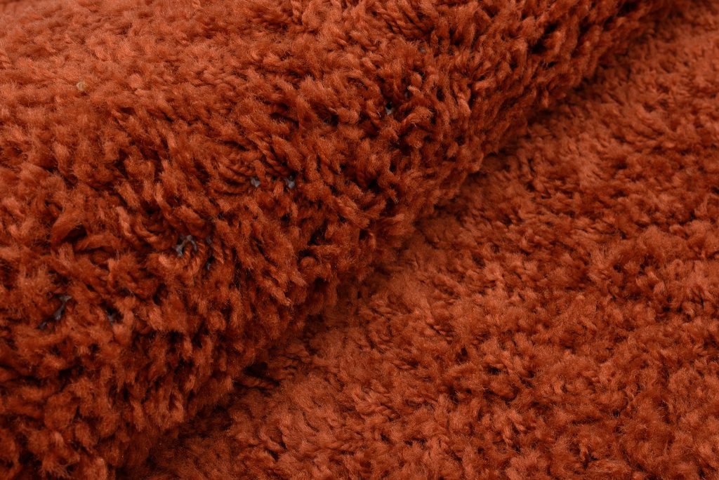 Alfombra Essence Redonda Shaggy Unicolor Terracota