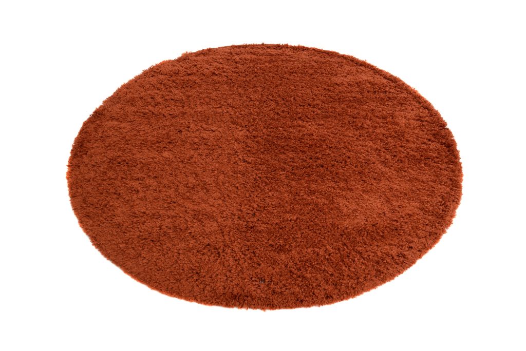Alfombra Essence Redonda Shaggy Unicolor Terracota
