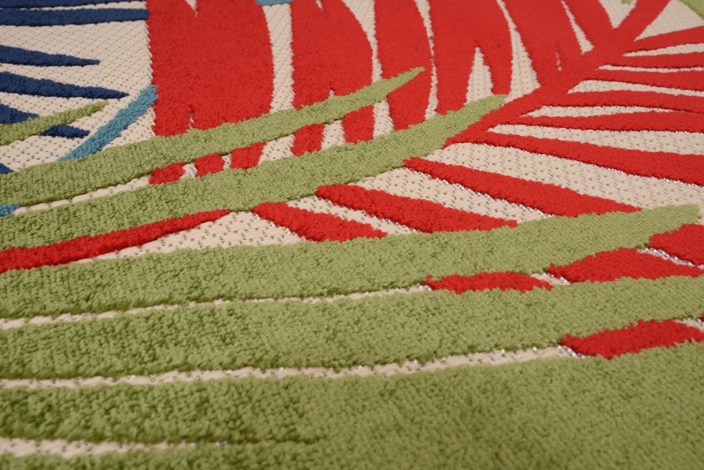 Alfombra Exterior Patio Multicolor Hojas