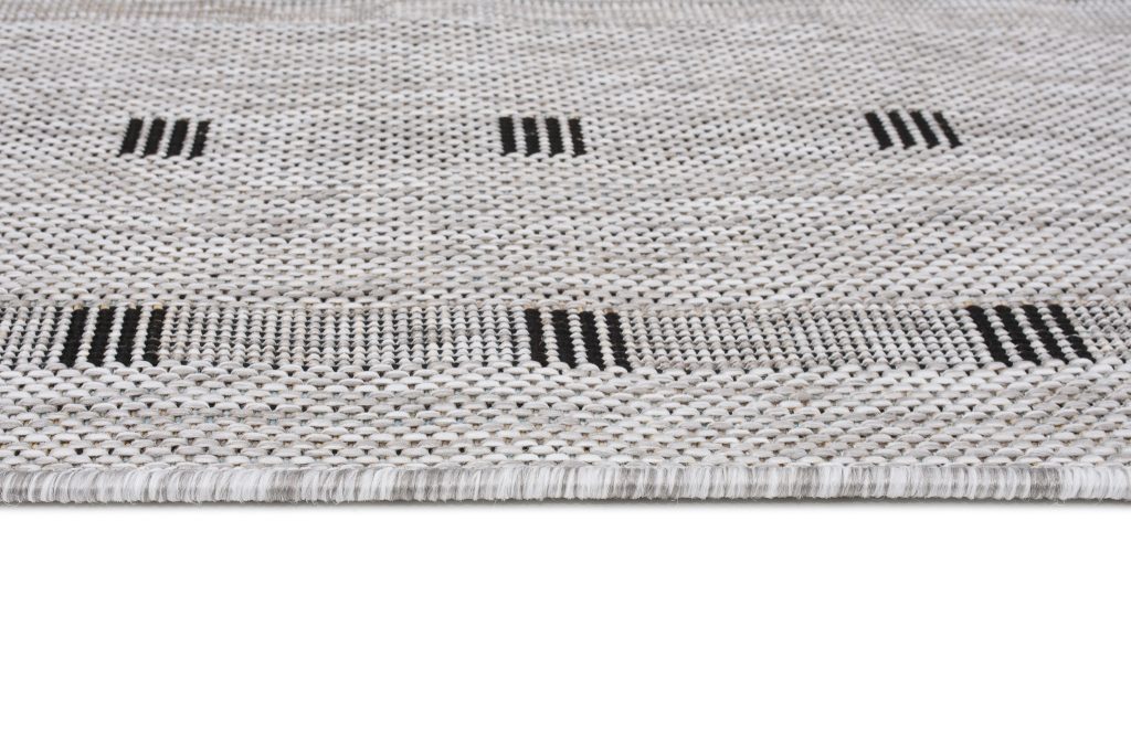 Alfombra Melissa Gris Borde Interior Exterior
