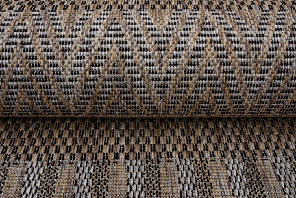 Alfombra Melissa Marrón Rayas Interior Exterior