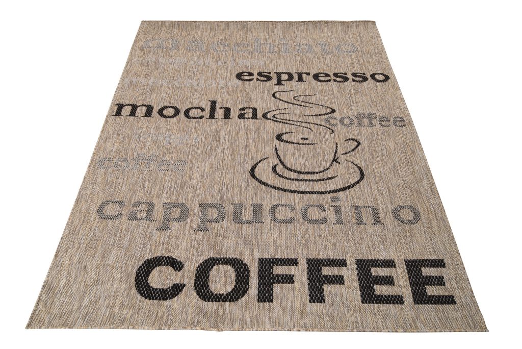 Alfombra Melissa Marrón Negro Café Interior Exterior