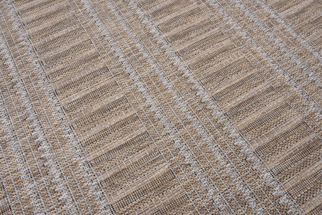 Alfombra Melissa Marrón Líneas Interior Exterior