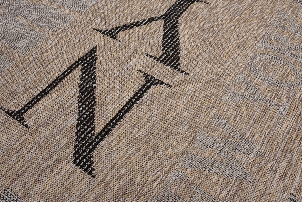 Alfombra Melissa Marrón Negro Ciudades Interior Exterior