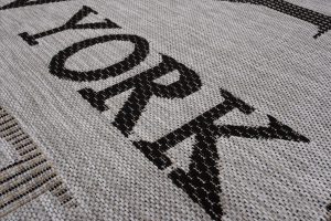 Alfombra Melissa Gris Negro Ciudades Interior Exterior