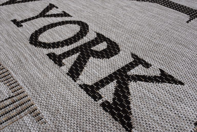 Alfombra Melissa Gris Negro Ciudades Interior Exterior