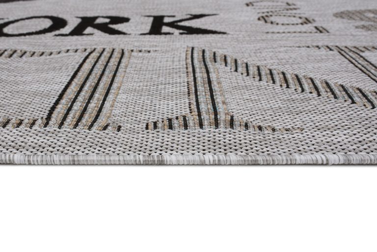 Alfombra Melissa Gris Negro Ciudades Interior Exterior