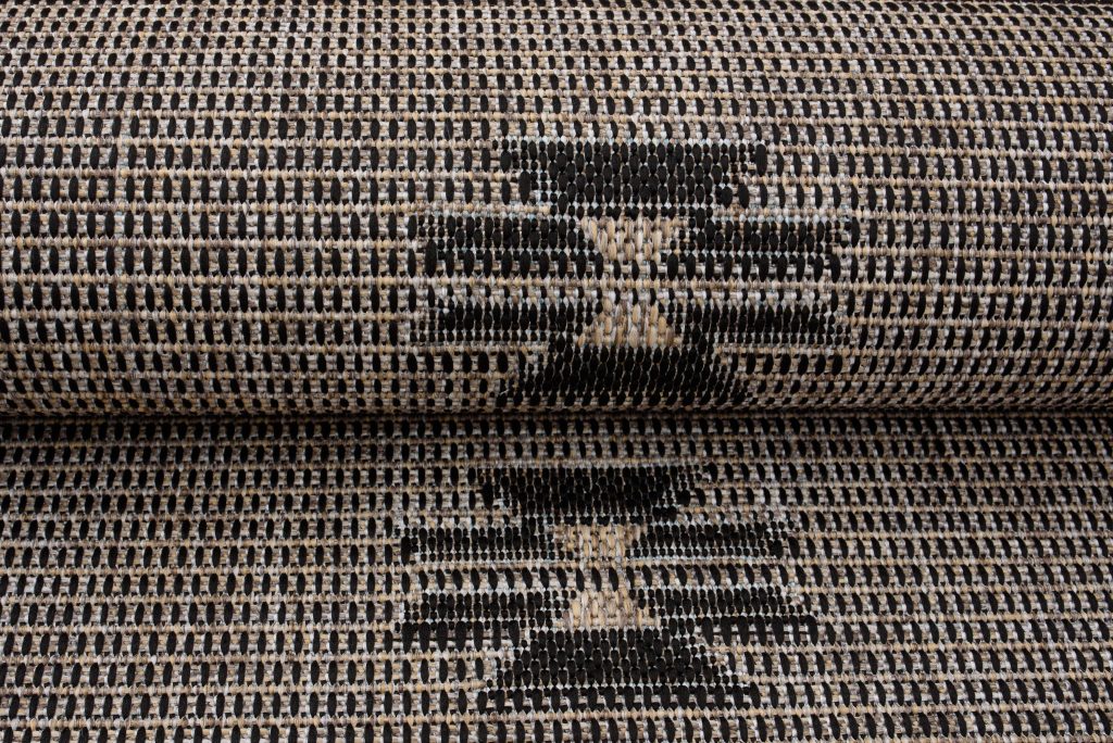 Alfombra Melissa Marrón Negro Étnico Interior Exterior