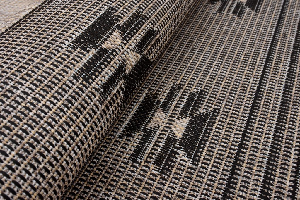 Alfombra Melissa Marrón Negro Étnico Interior Exterior