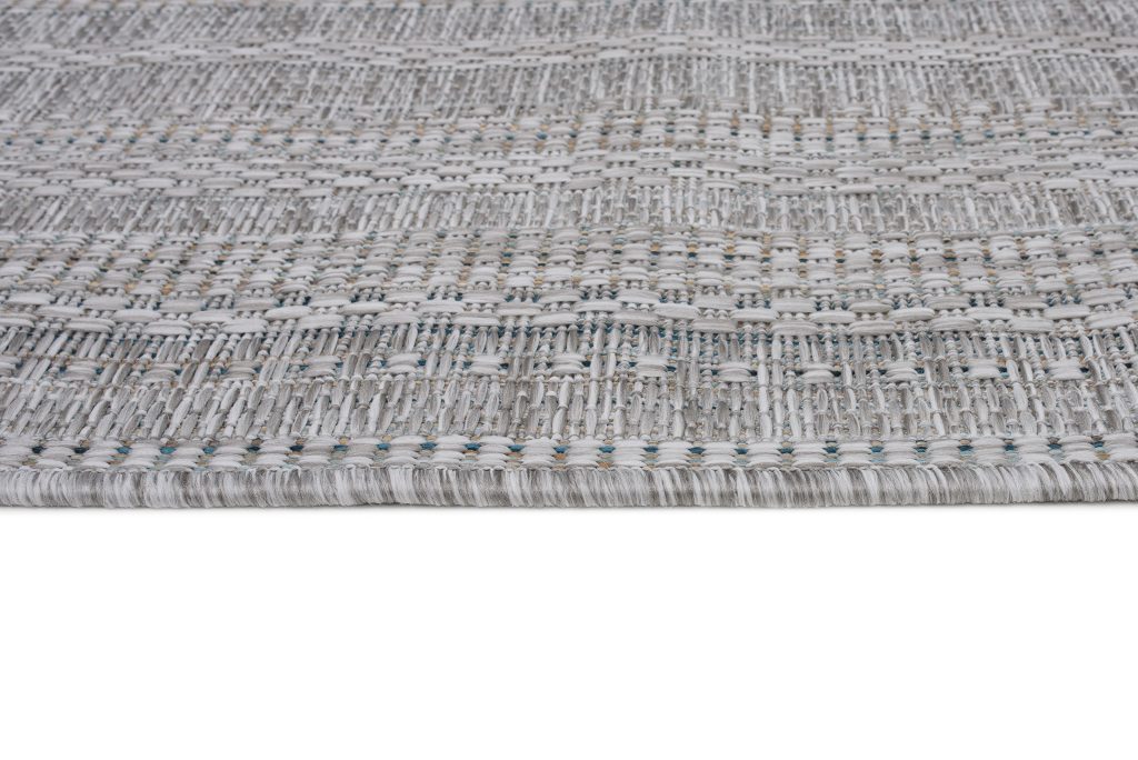 Alfombra Melissa Gris Melange Geométrico Interior Exterior