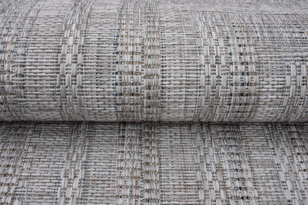 Alfombra Melissa Gris Melange Geométrico Interior Exterior