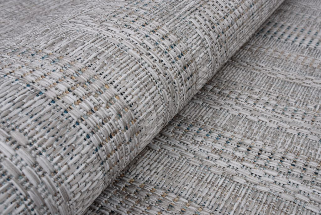 Alfombra Melissa Gris Melange Geométrico Interior Exterior