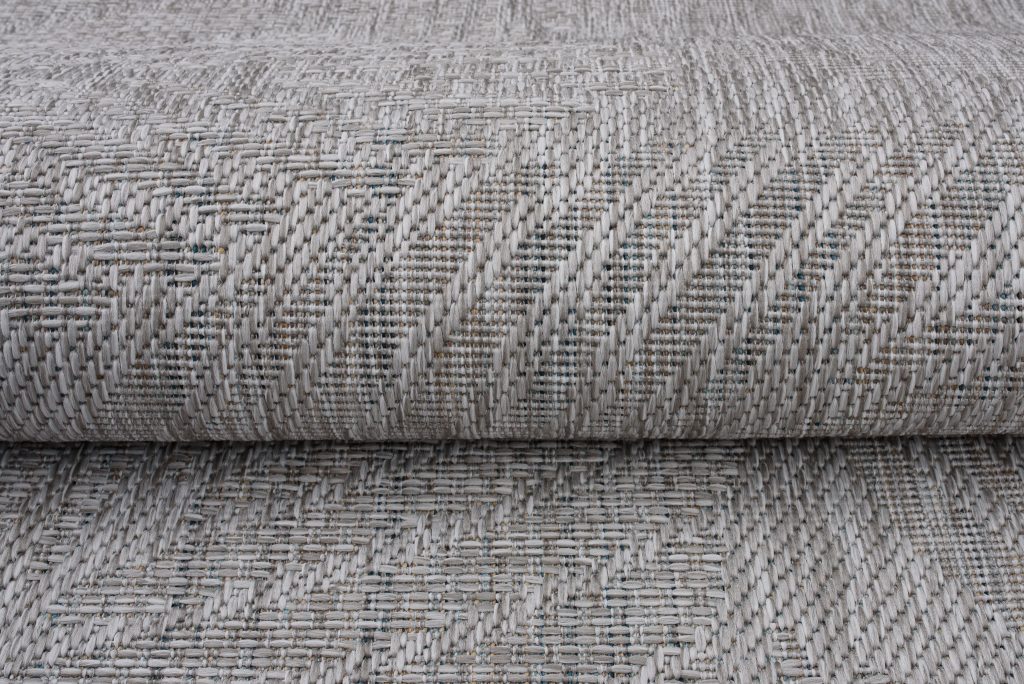 Alfombra Melissa Gris Melange Hojas Interior Exterior