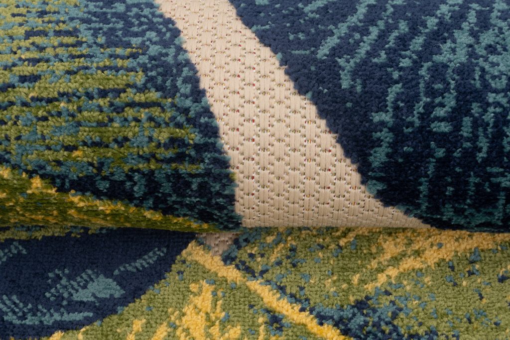 Alfombra Exterior Patio Crema Hojas de Palma