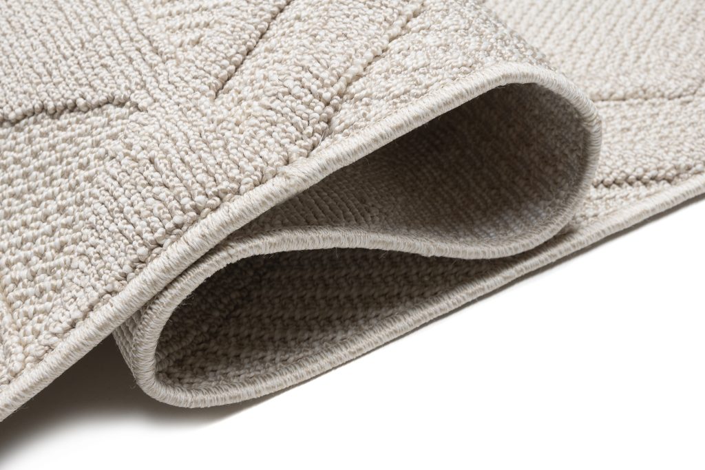 Alfombra Timber Interior Exterior Beige Rombos Triángulos