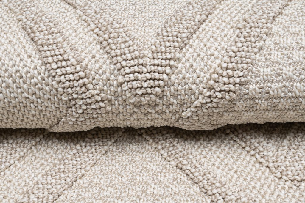 Alfombra Timber Interior Exterior Beige Rombos Triángulos