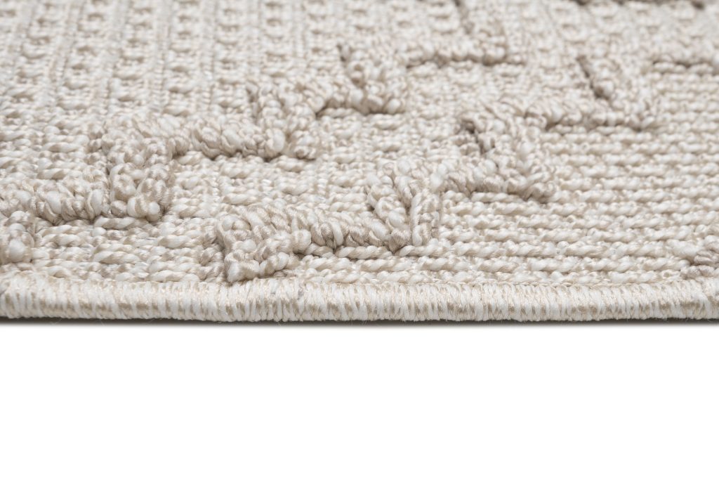 Alfombra Timber Interior Exterior Beige Marroquí con Flecos