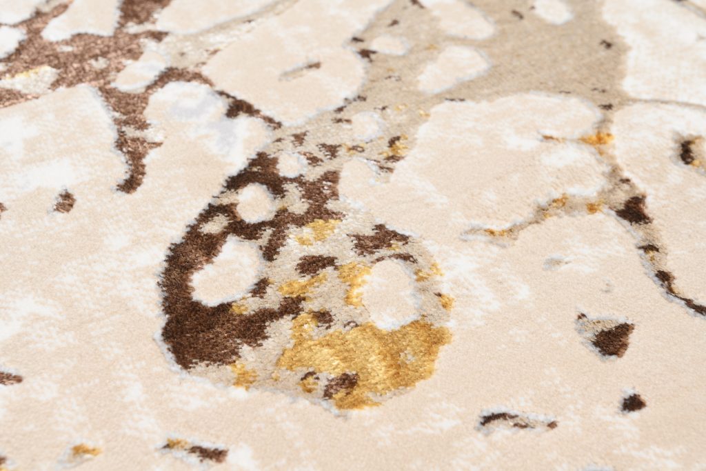 Alfombra Golden Crema Marrón Abstracto