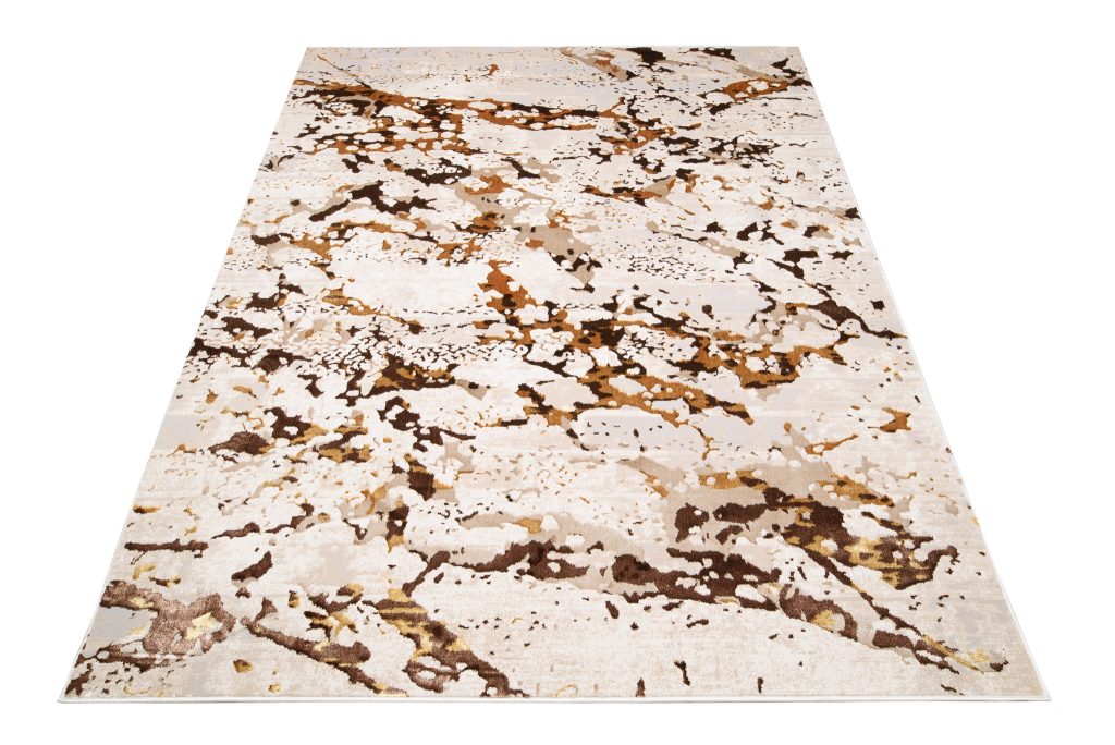 Alfombra Golden Crema Dorado Abstracto