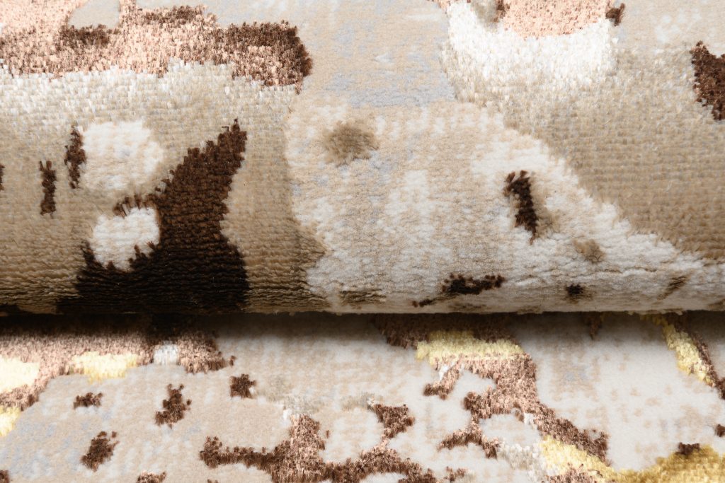 Alfombra Golden Crema Dorado Abstracto
