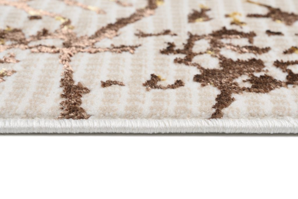 Alfombra Golden Crema Dorado Patchwork