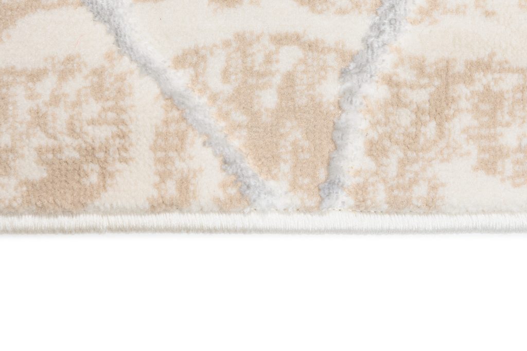 Alfombra Golden Beige Dorado Marrón Líneas