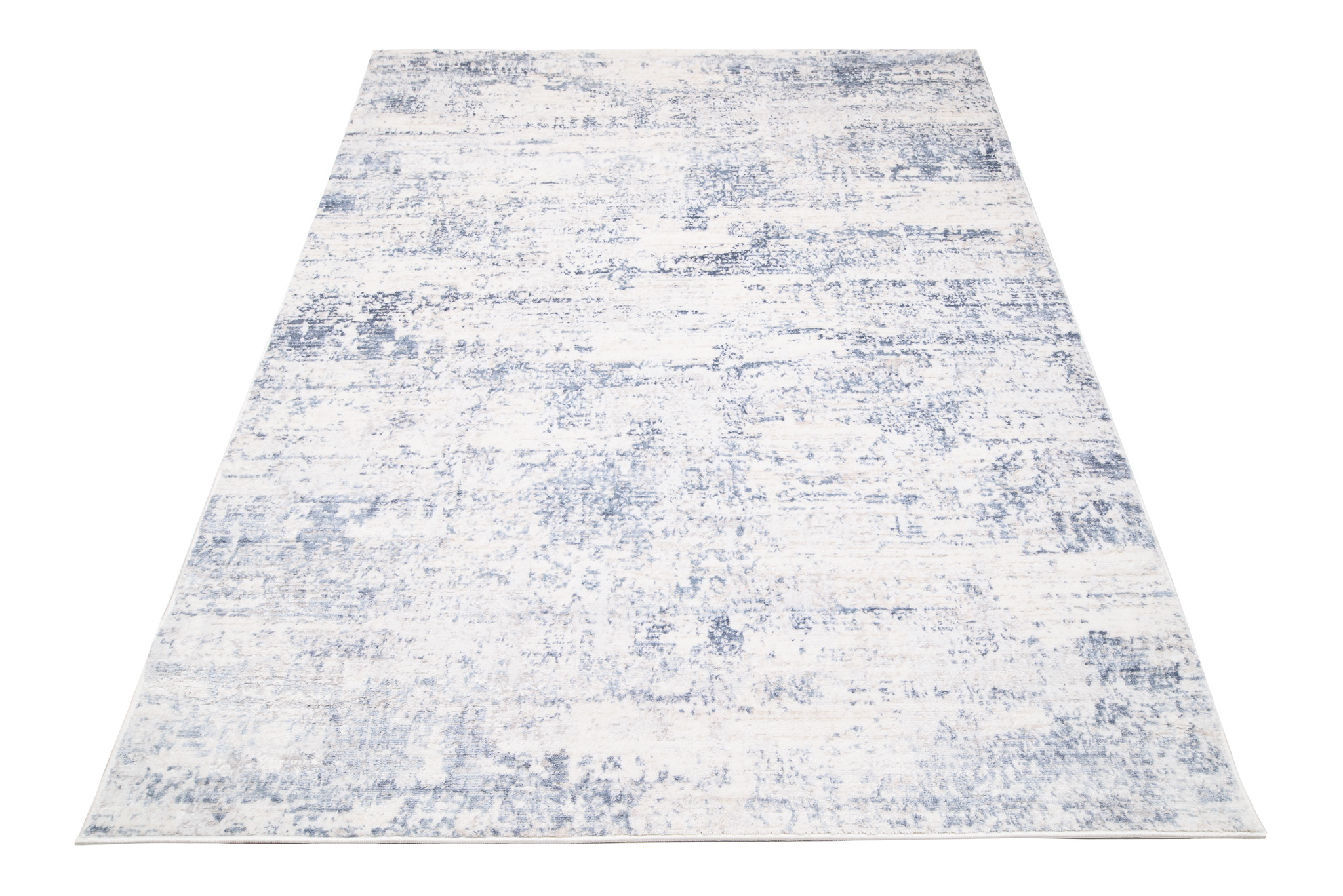 Alfombra Sky Azul Crema Abstracto Moteado