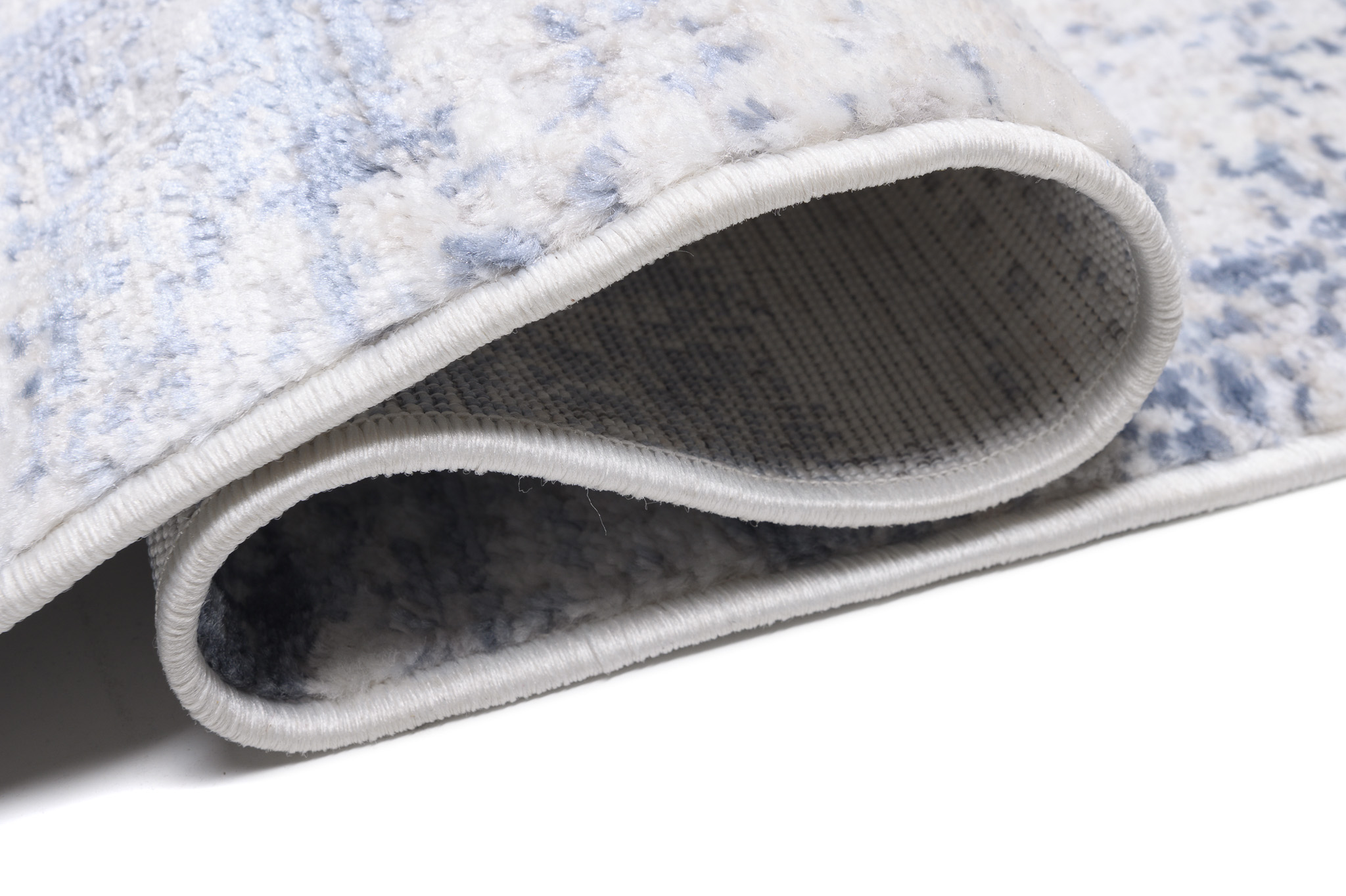 Alfombra Sky Azul Crema Abstracto Moteado