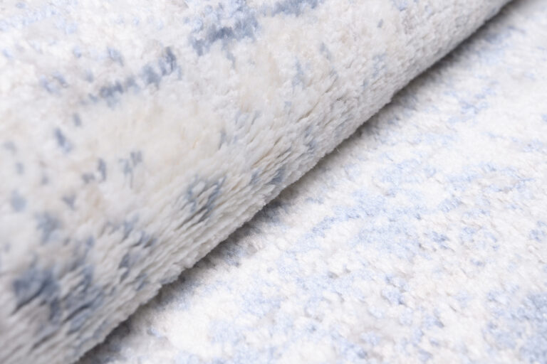 Alfombra Sky Azul Crema Abstracto Moteado