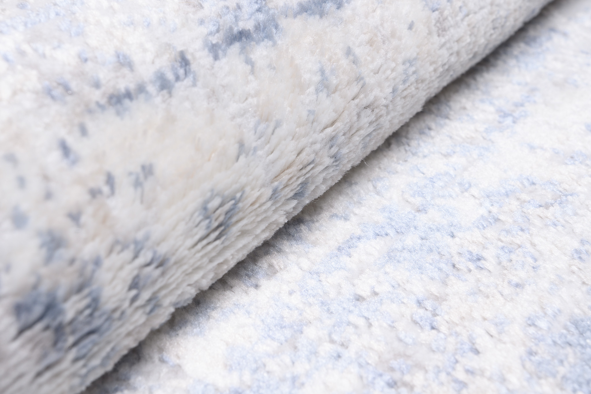 Alfombra Sky Azul Crema Abstracto Moteado